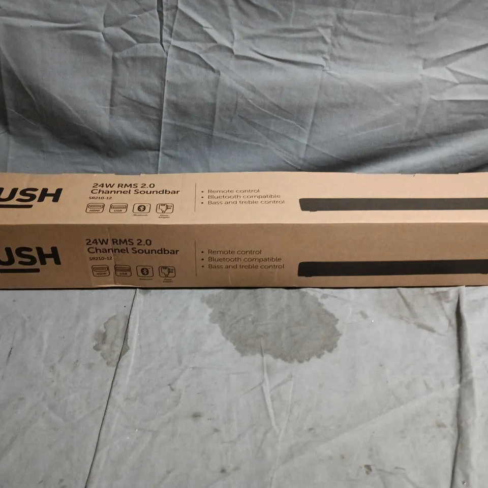 BUSH 24W RMS 2.0 CHANNEL SOUNDBAR – BOXED - WITH REMOTE CONTROL