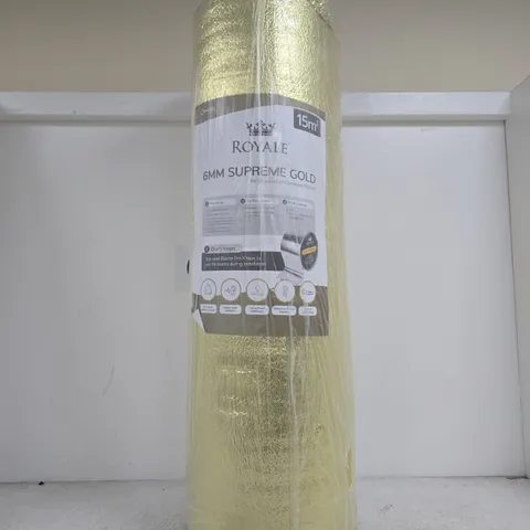 ROYALE 6MM SUPREME GOLD UNDERLAY ROLL – 15M² (NEW)