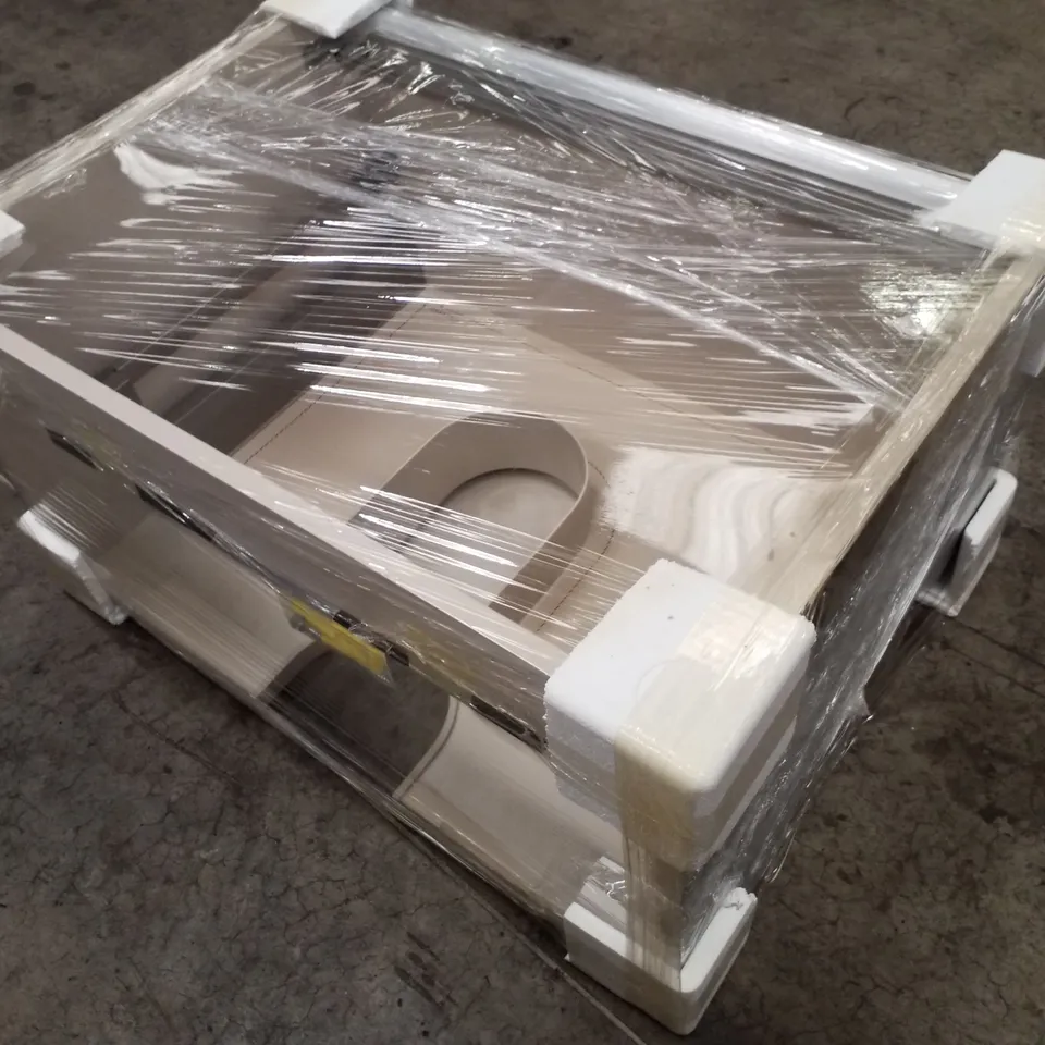 BOXED AS NEW CALYPSO ONETA SINGLE DRAWER WH VANITY UNIT IN DOVE GREY - 780X380X600MM