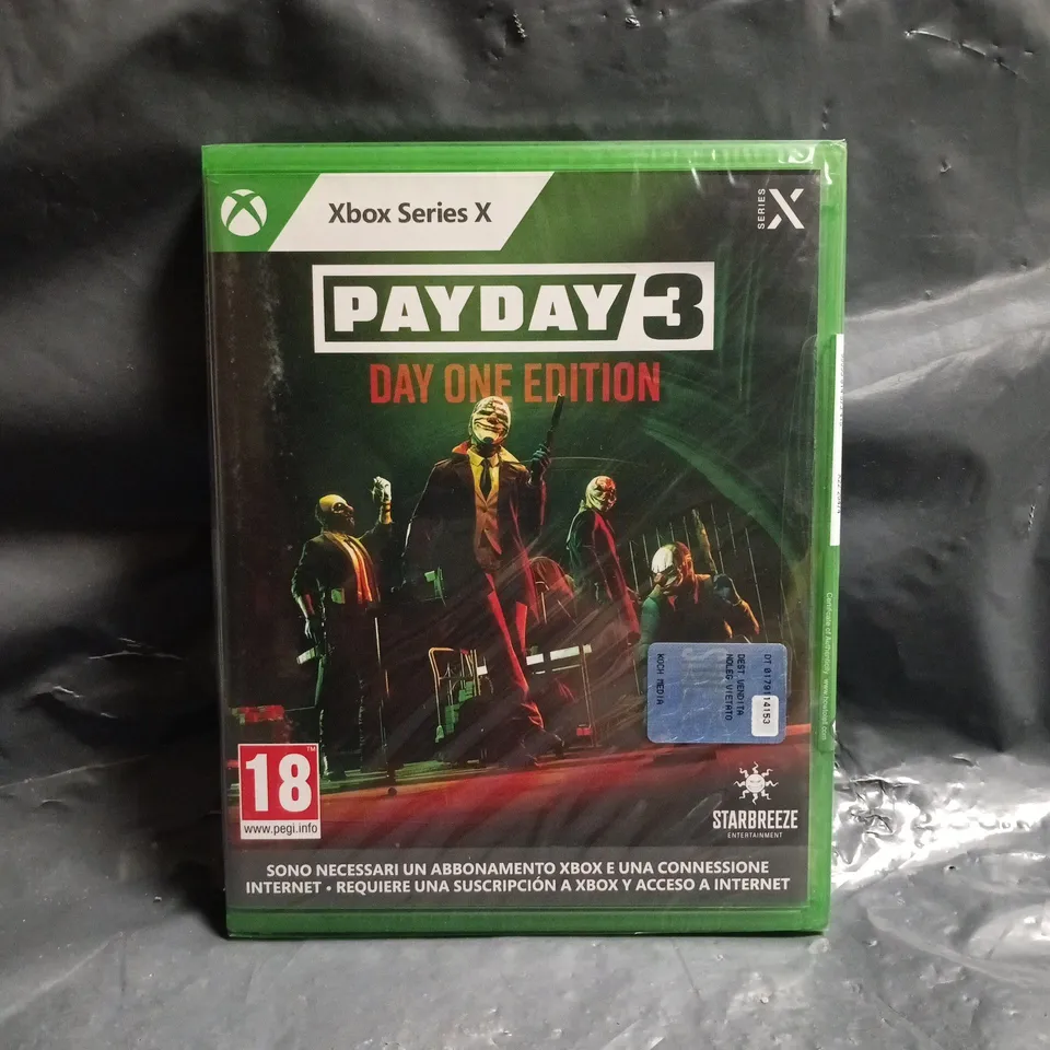 SEALED PAYDAY 3 DAY ONE EDITION XBOX SERIES X VIDEO GAME (NON-UK EDITION)