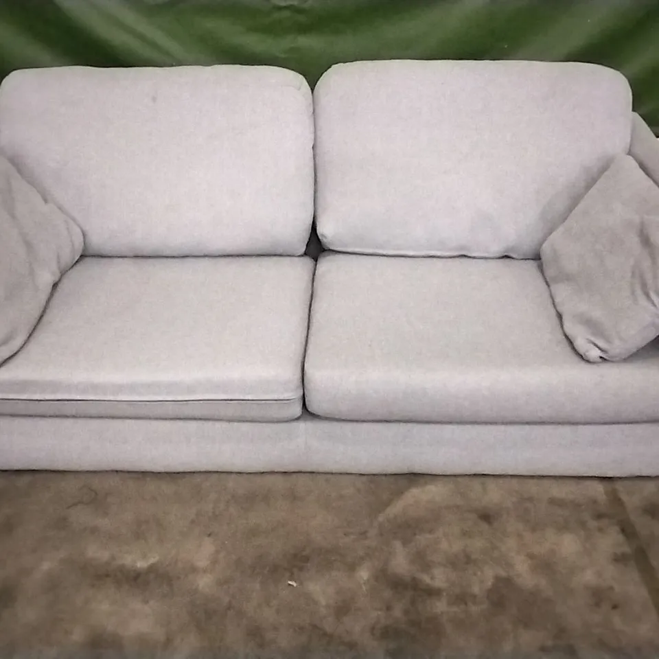 QUALITY DESIGNER BLUE/GREY FABRIC 3 SEATER SOFA
