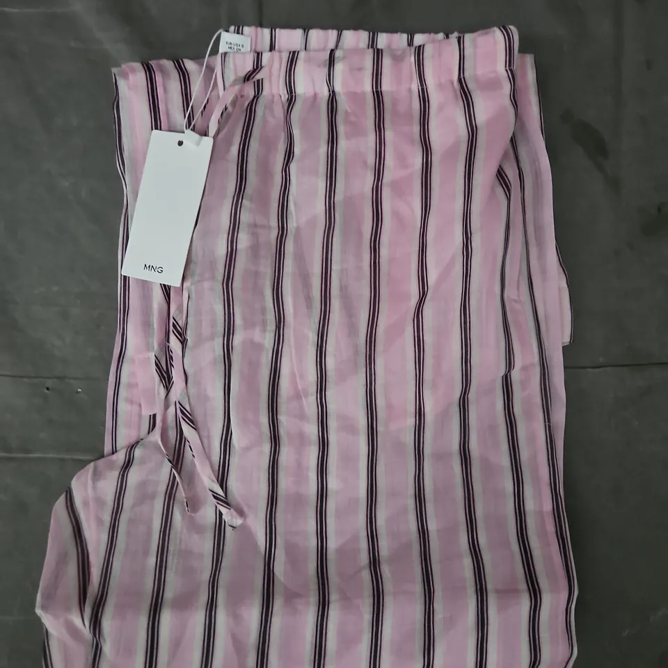 MNG STRIPED PANTS IN PINK SIZE SMALL