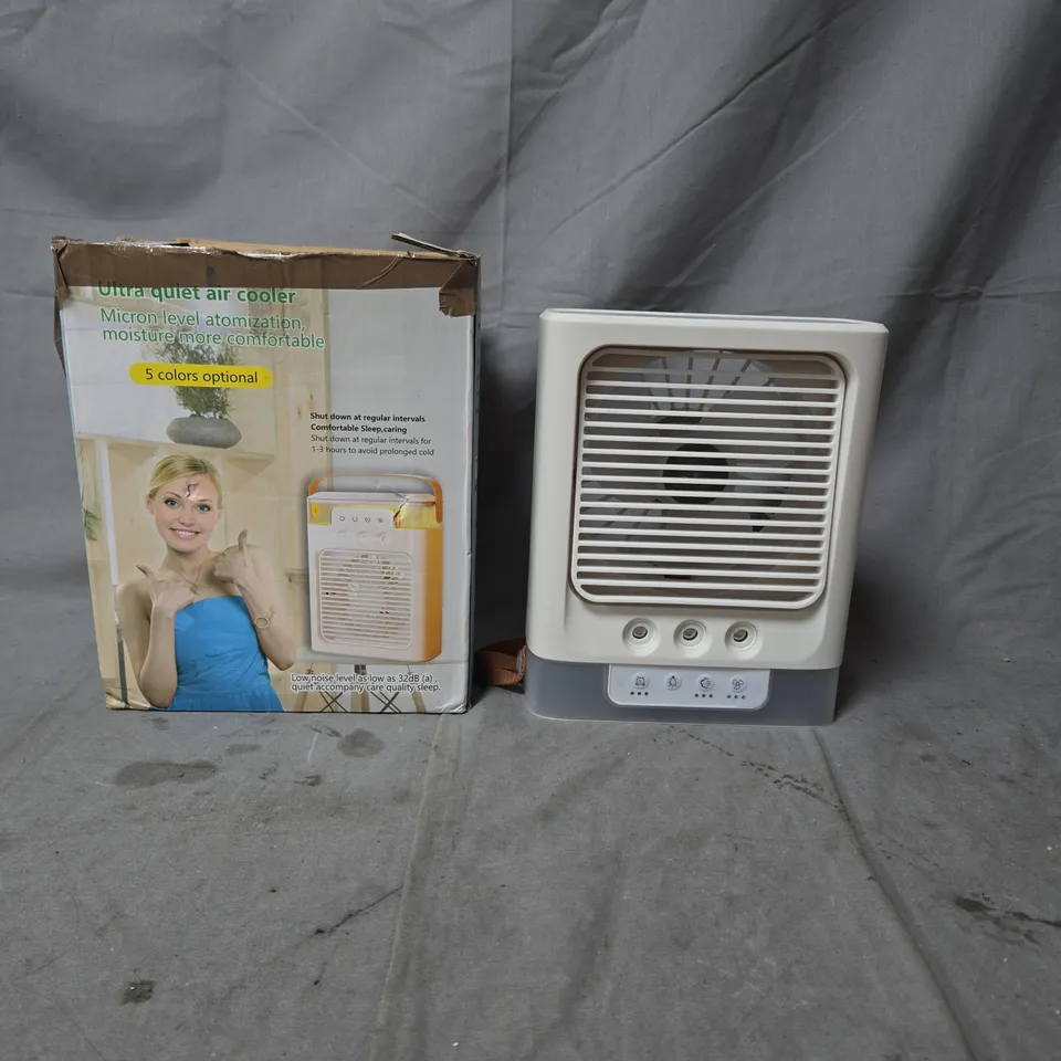 PORTABLE AIR COOLER WITH BOX – WHITE PERSONAL COOLER 
