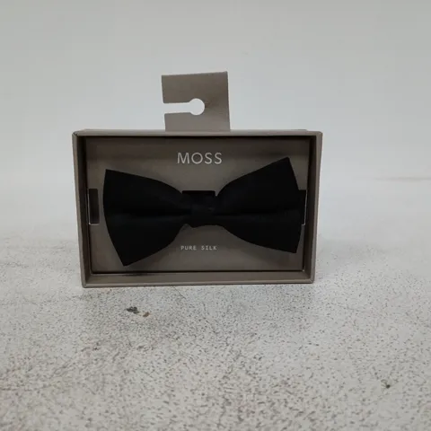 MOSS BLACK PURE SILK BOW TIE IN BOX ONE SIZE