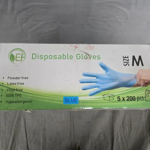 BLUE DISPOSABLE GLOVES, SIZE M