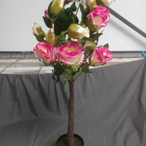 BOXED GARDEN REFLECTIONS LED FAUX TOPIARY ROSE