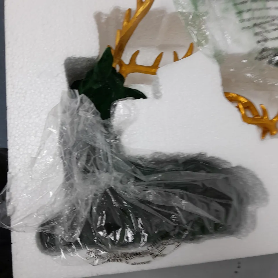 BOXED ALISON CORK SET OF 2 VELVET HENRY STAGS