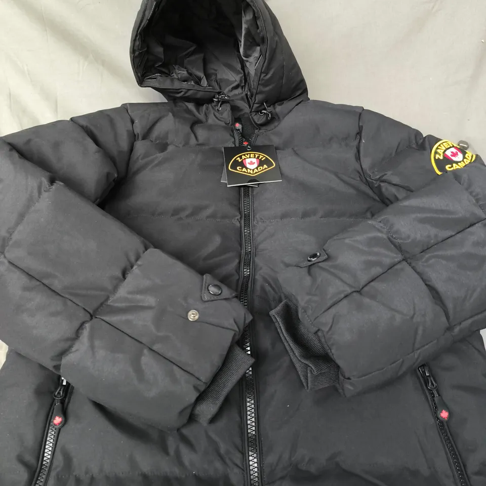 ZAVETTI CANADA WOMEN'S PUFFER JACKET – JET BLACK, UK SIZE S