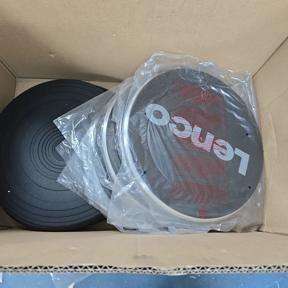 LOT OF ASSORTED LENCO BRANDED TURNTABLE FELT AND RUBBER DISCS