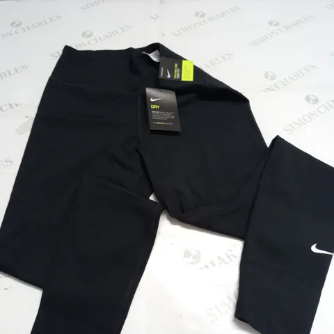 NIKE ONE WOMENS TIGHT FIT BLACK TRAINING LEGGINGS - M