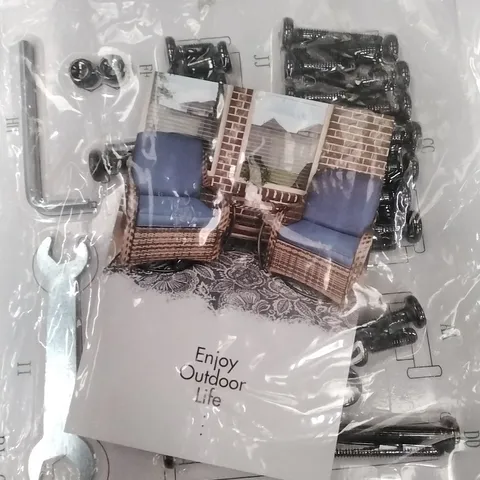 BOXED CHAIRS AND TABLE