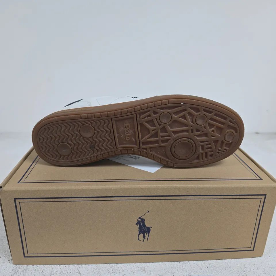 RALPH LAUREN BEDFORD PP WHITE/BLACK UK SIZE 9 BOXED