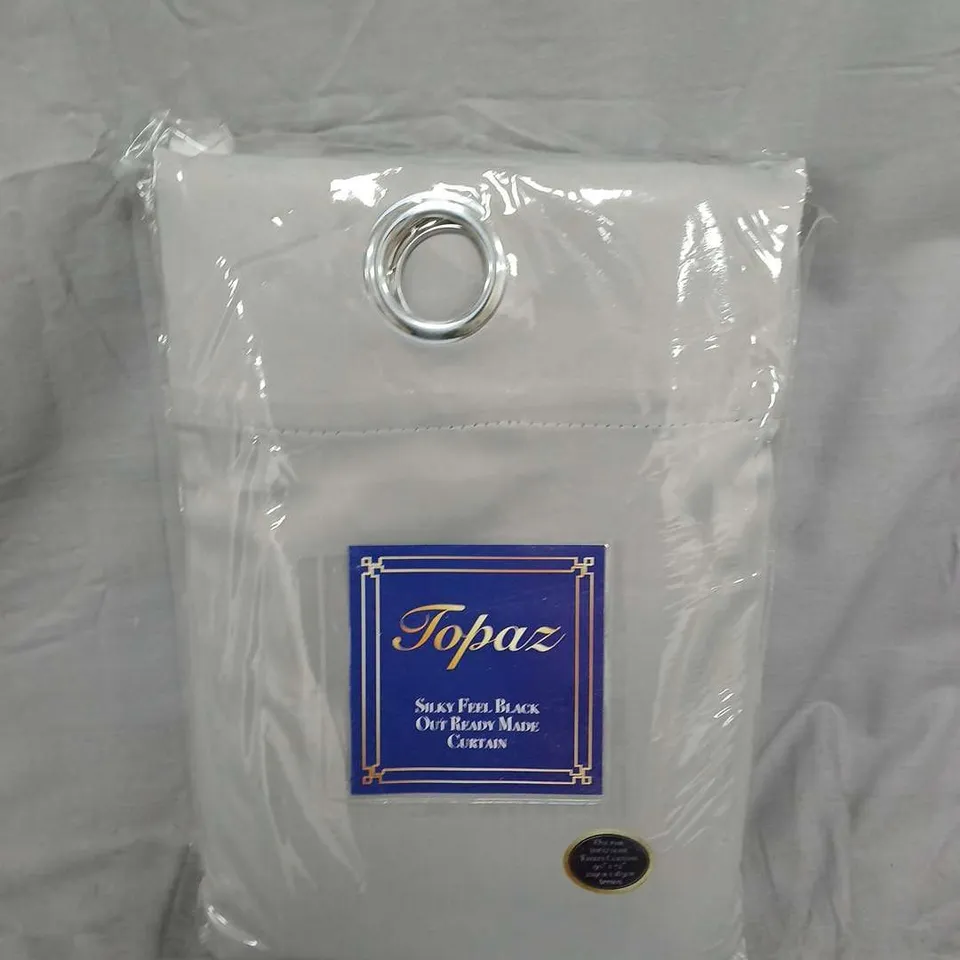 TOPAZ SILKY FEEL BLACK READY MADE CURTAIN PANEL