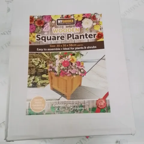 BRAND NEW MYGARDEN WOODEN SQUARE PLANTER