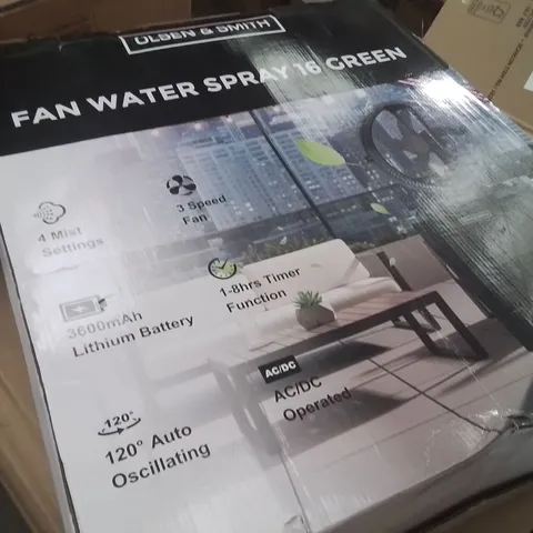 BOXED OLDEN AND SMITH FAN WATER SPRAY