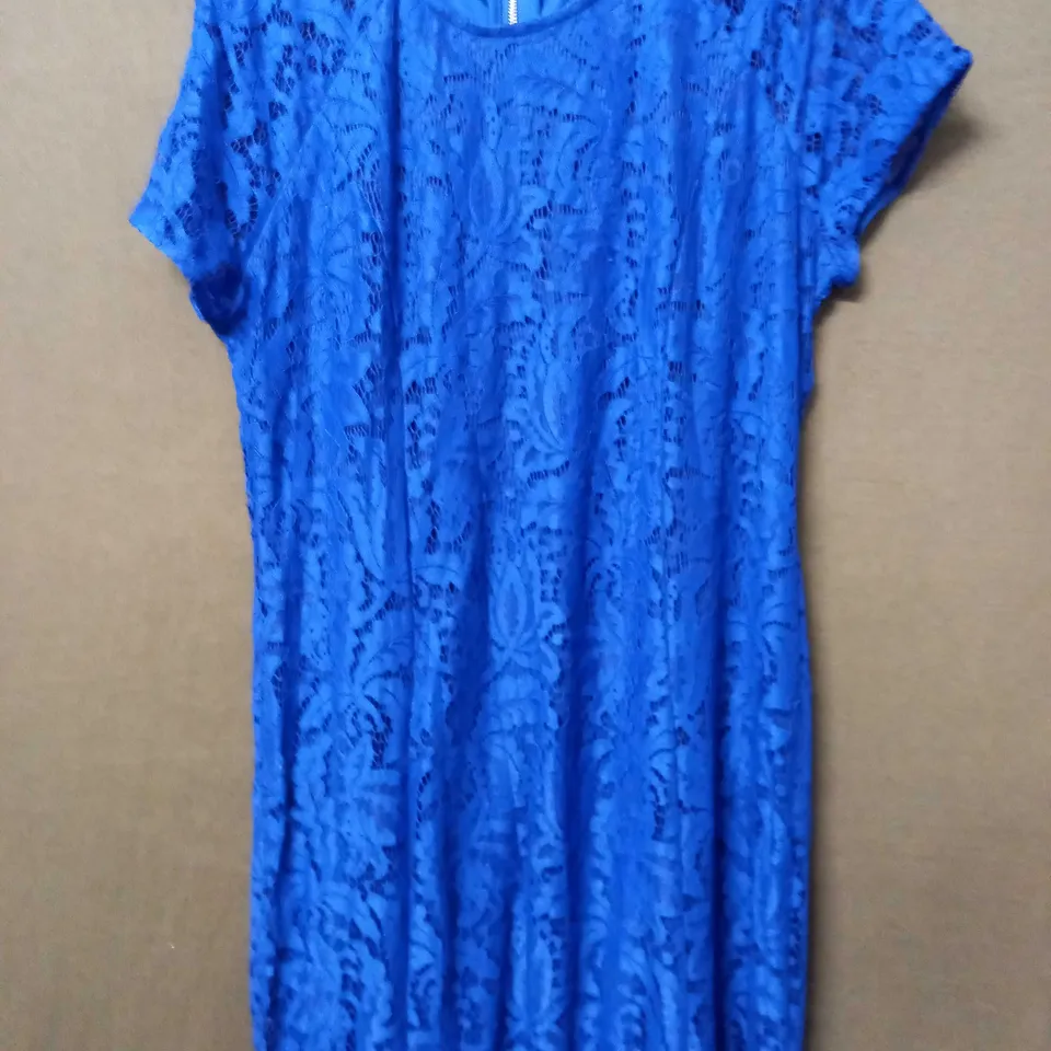 ROMAN LACE MAXI DRESS IN ROYAL BLUE - SIZE 16