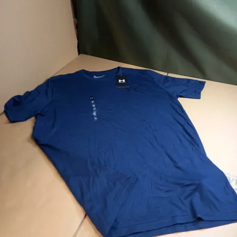 UNDER ARMOUR TECH T SHIRT NAVY LARGE