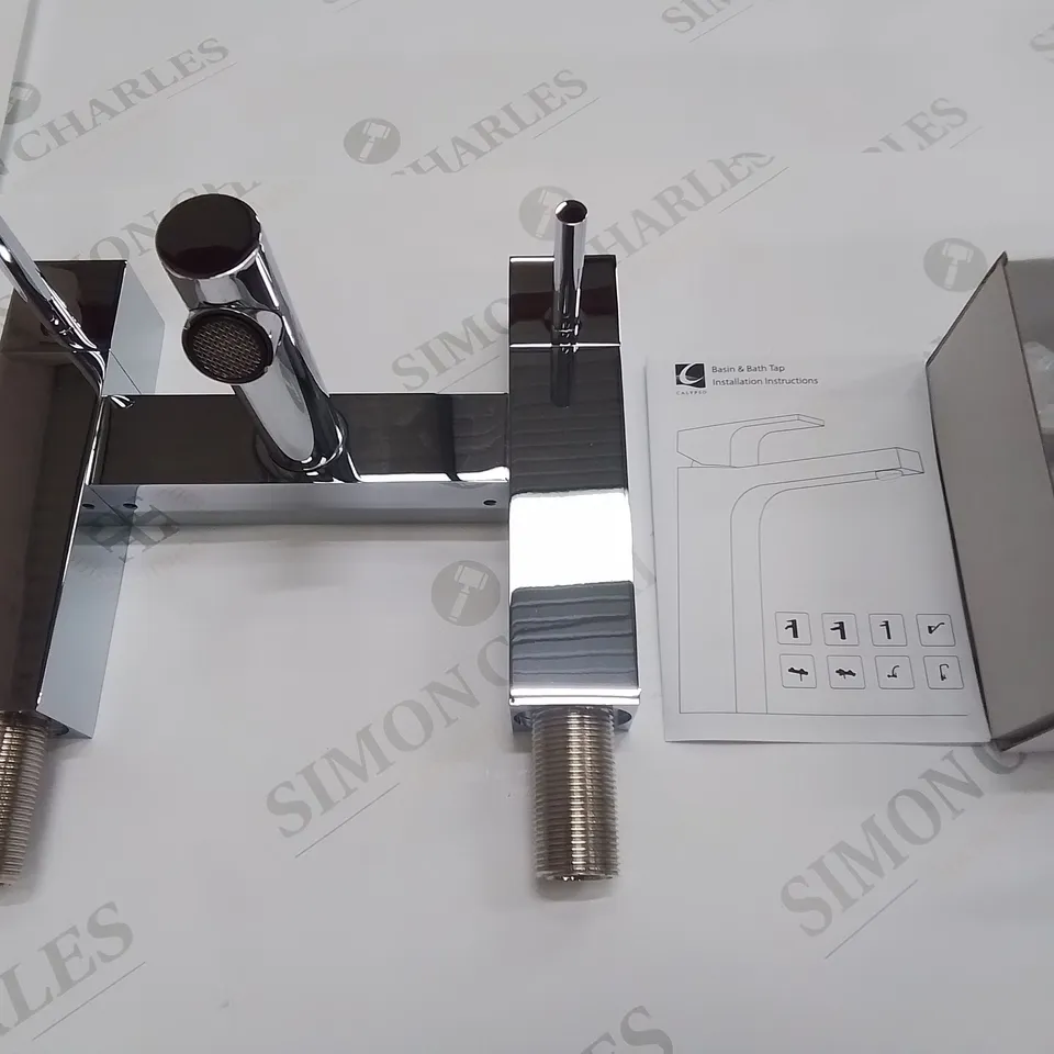 BOXED CALYPSO LUCCA 2H BATH FILLER IN CHROME - 270X230X165MM