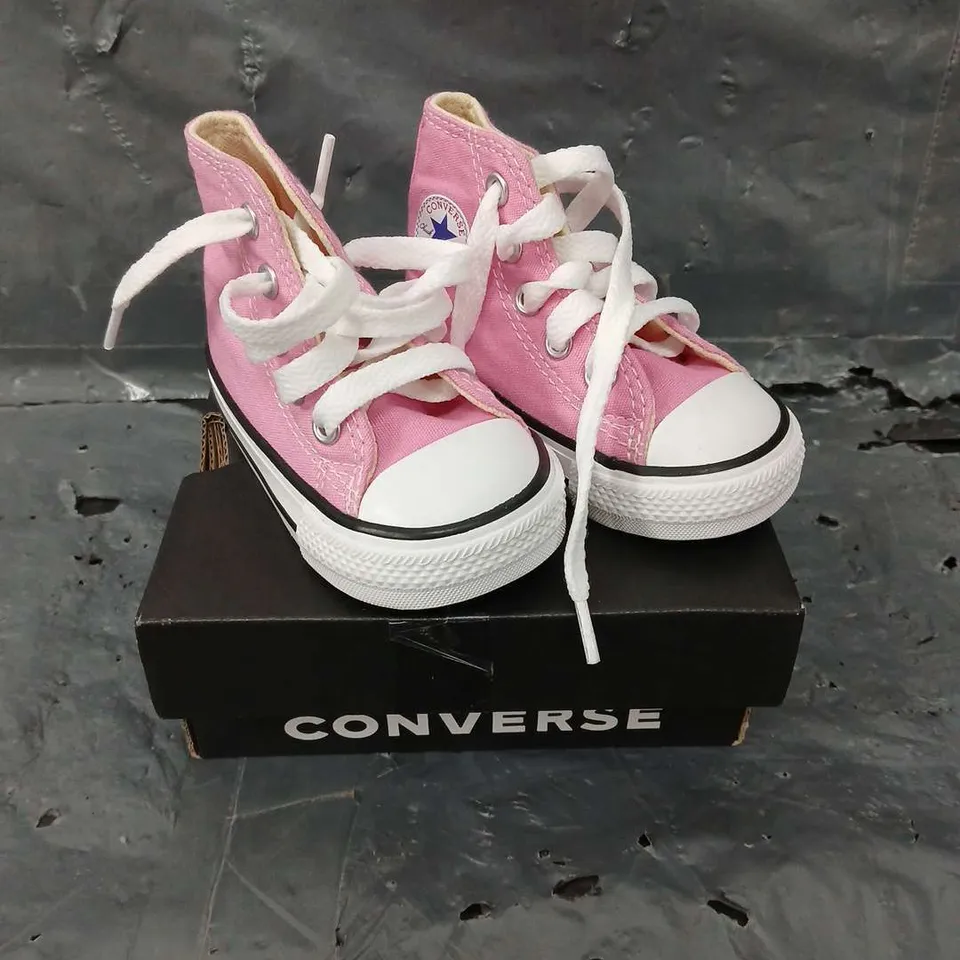 CONVERSE INFANT ALLSTAR HI PINK SHOES - 3