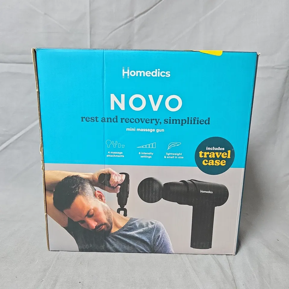 HOMEDICS NOVO MINI MASSAGE GUN WITH TRAVEL CASE