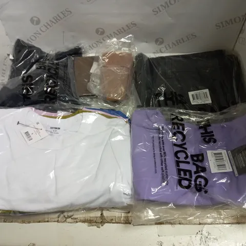 BOX OF 6 BRAND NEW COTTON:ON CLOTHES TO INCLUDE TSHIRTS, TIGHTS, JEANS ETC