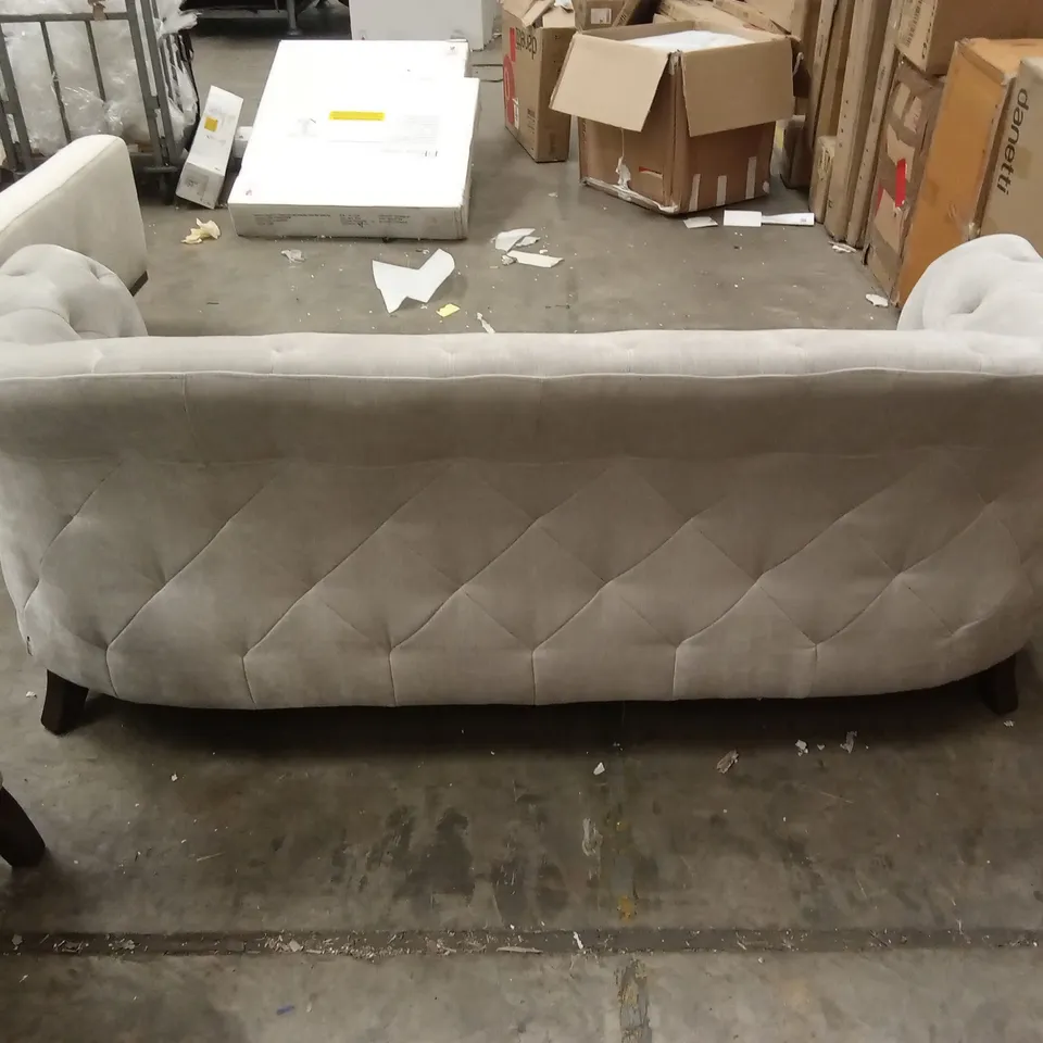 DANETTI LUXE LIGHT GREY FABRIC LARGE 2 SEATER SOFA