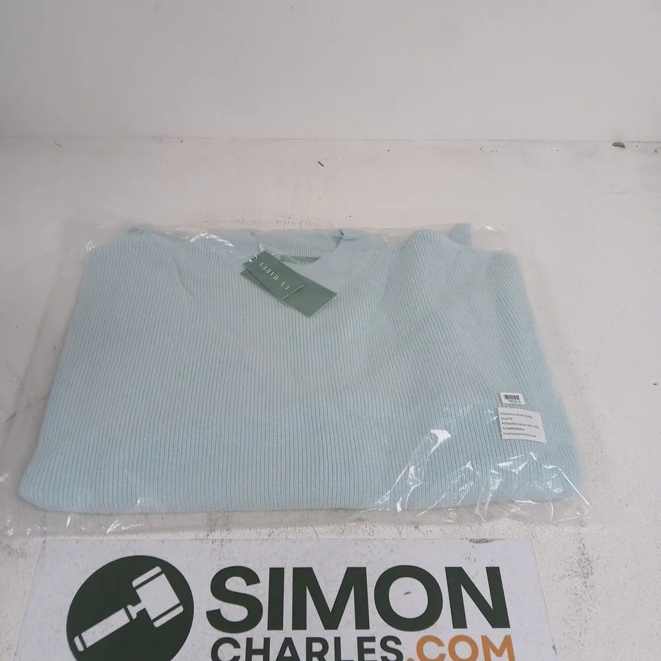 LA MAREY LADIES KNITTED JUMPER LIGHT BLUE SIZE XL