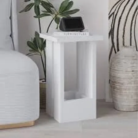 BOXED TASOS MODERN SIDE TABLE - WHITE