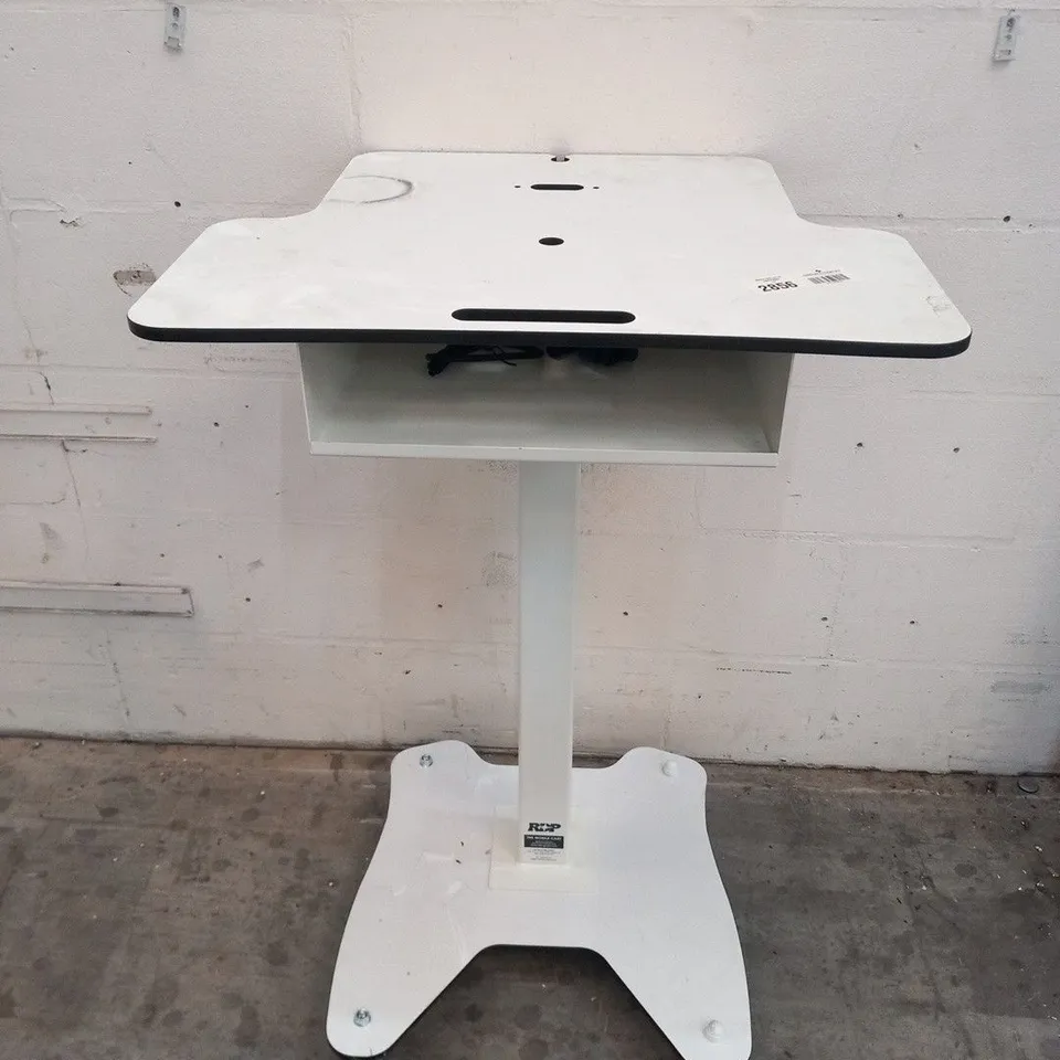 3 ASSORTED WHITE MOBILE WORKSTATIONS