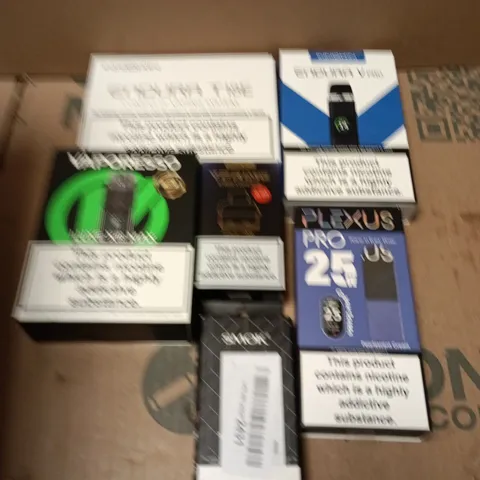 APPROXIMATELY 15 ASSORTED E-CIGARETTE PRODUCTS TO INCLUDE - PLEXUS, INNOKIN, SMOK ETC