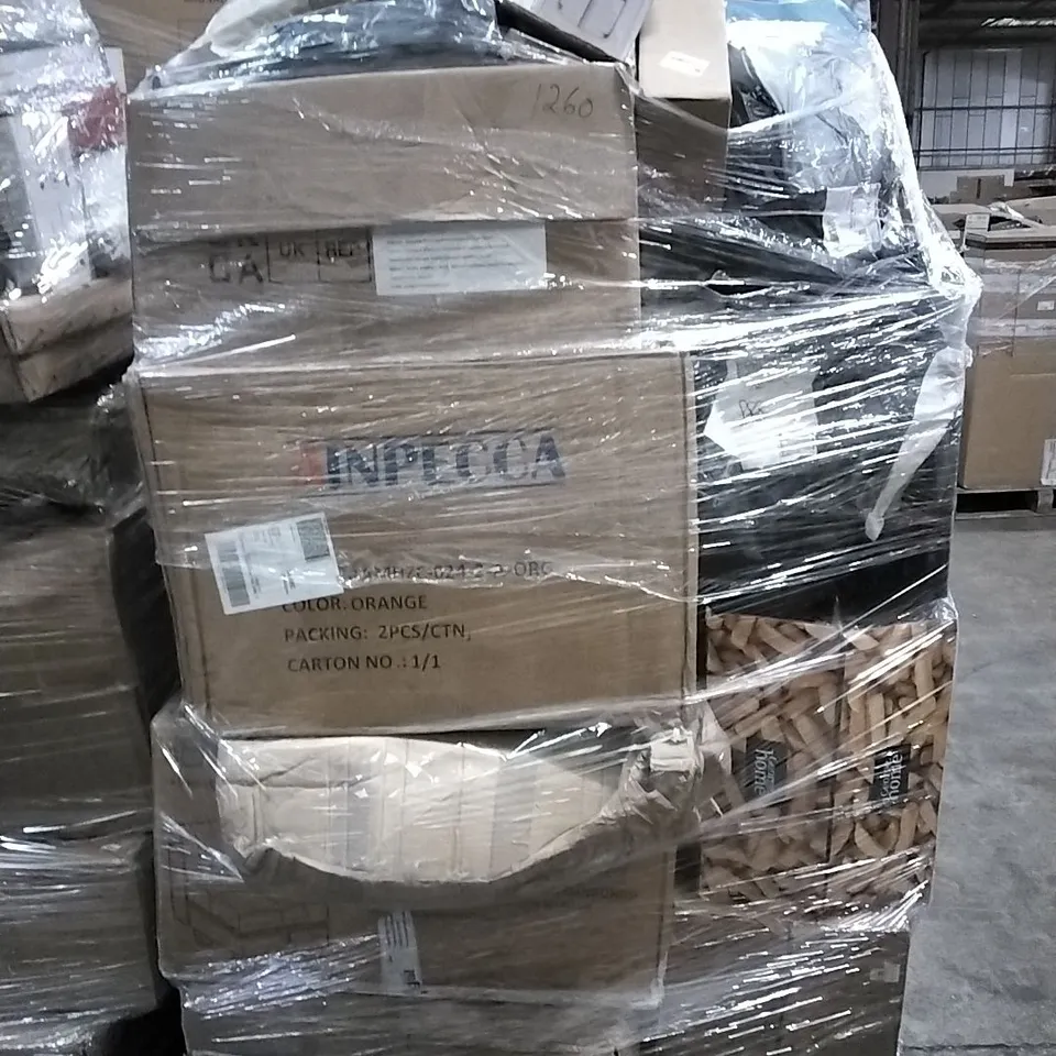 PALLET OF HOUSEHOLD ITEMS TO INCLUDE AIR FRYER,LIGHT,WIG KIT,HUMIDIFIER AND OTHER ASSORTED ITEMS...