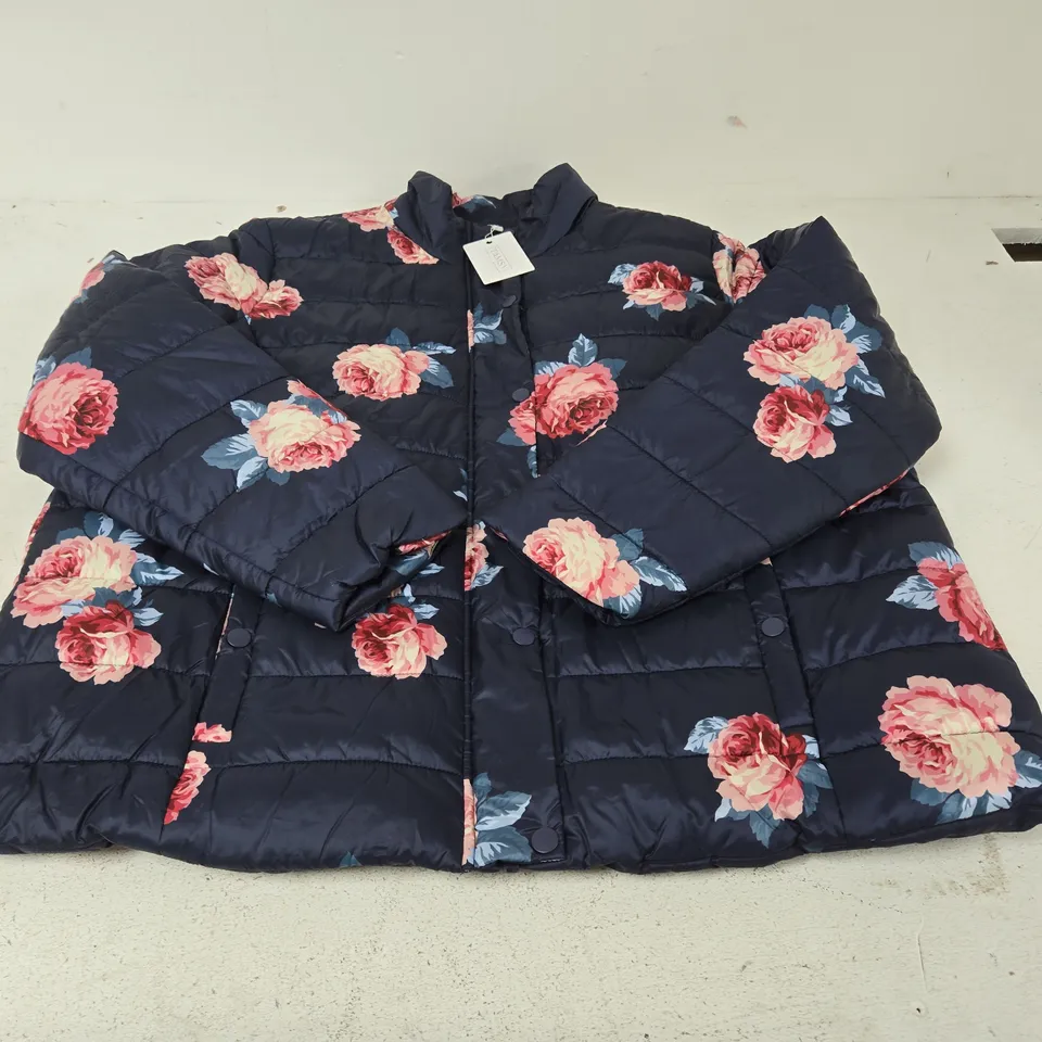 TAMSY NAVY FLORAL PRINT PUFFER JACKET – WOMEN'S - SIZE XL