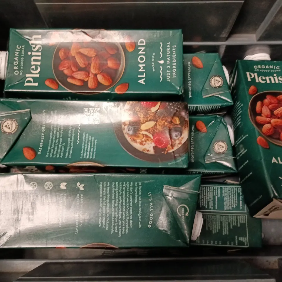 8X PLENISH ORGANIC ALMOND MILK – NO ADDED SUGAR, 1L CARTONS - COLLECTION ONLY