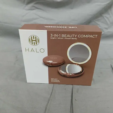 HALO POCKET MIRROR WITH 5000MAH POWER BANK – 3-IN-1 BEAUTY COMPACT (ROSE GOLD)