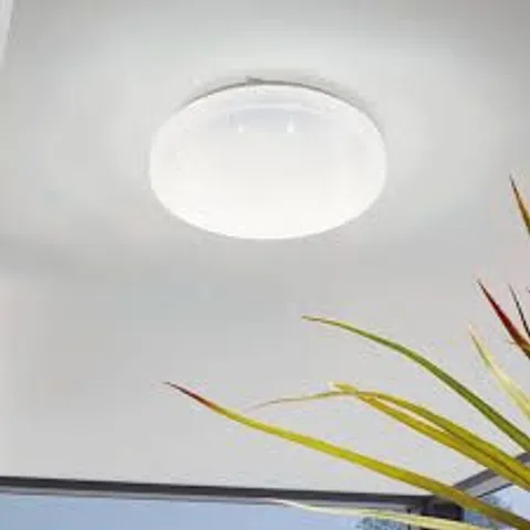 BOXED EGLO FRANIA-S ROUNDED WHITE CRYSTAL EFFECT WALL/CEILING LIGHT