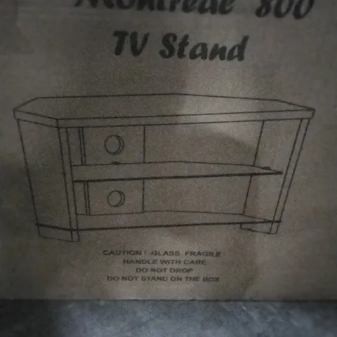 BOXED MONTREAL TV STAND OAK / GREY 