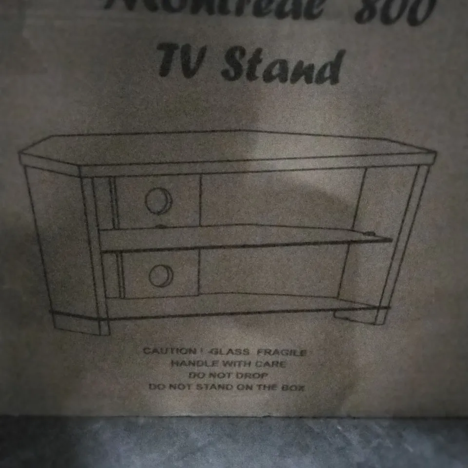 BOXED MONTREAL TV STAND OAK / GREY