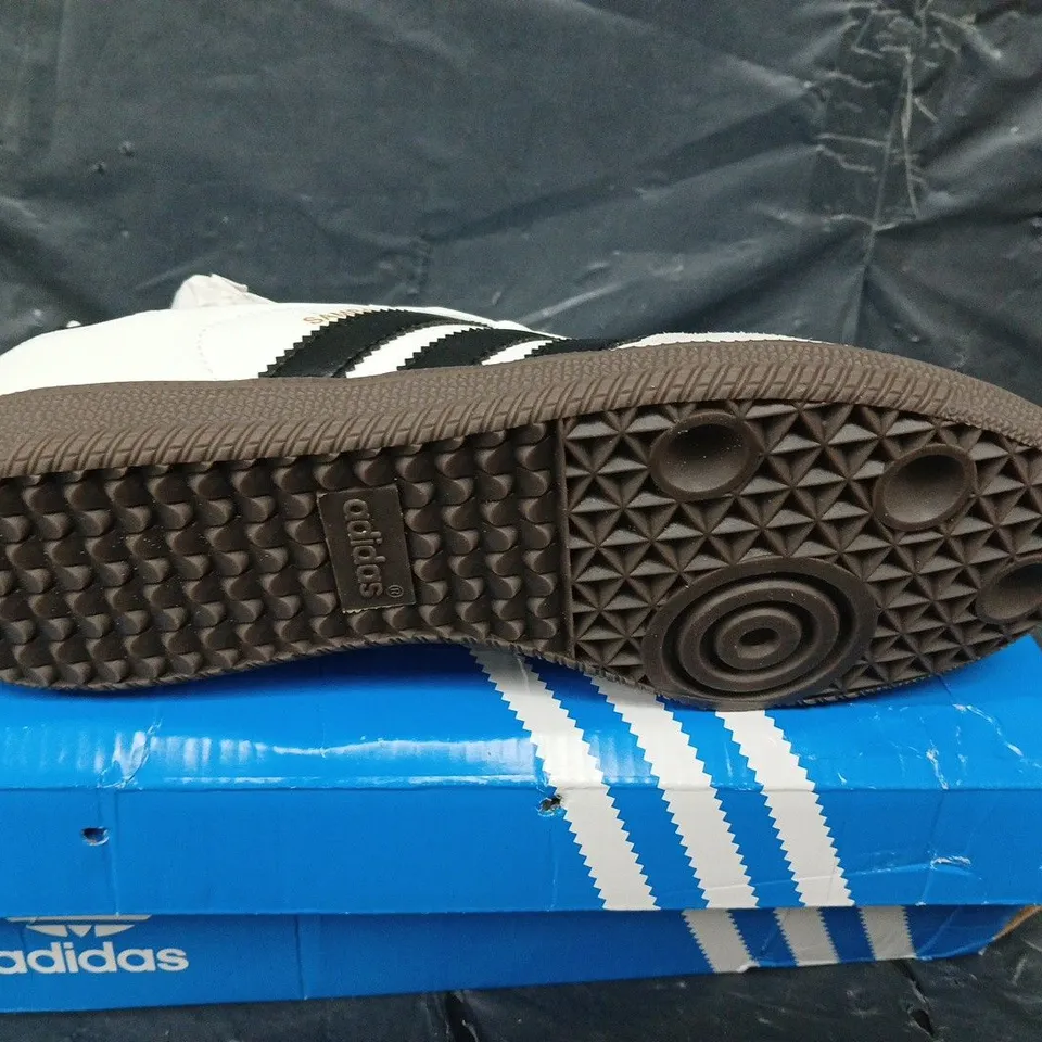 BOXED PAIR OF ADIDAS SAMBA VEGAN TRAINERS - US SIZE 8