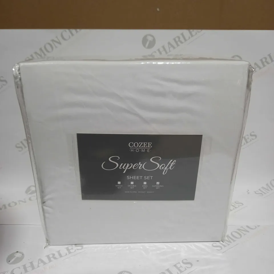 COZEE HOME SUPERSOFT SHEET SET - SUPERKING