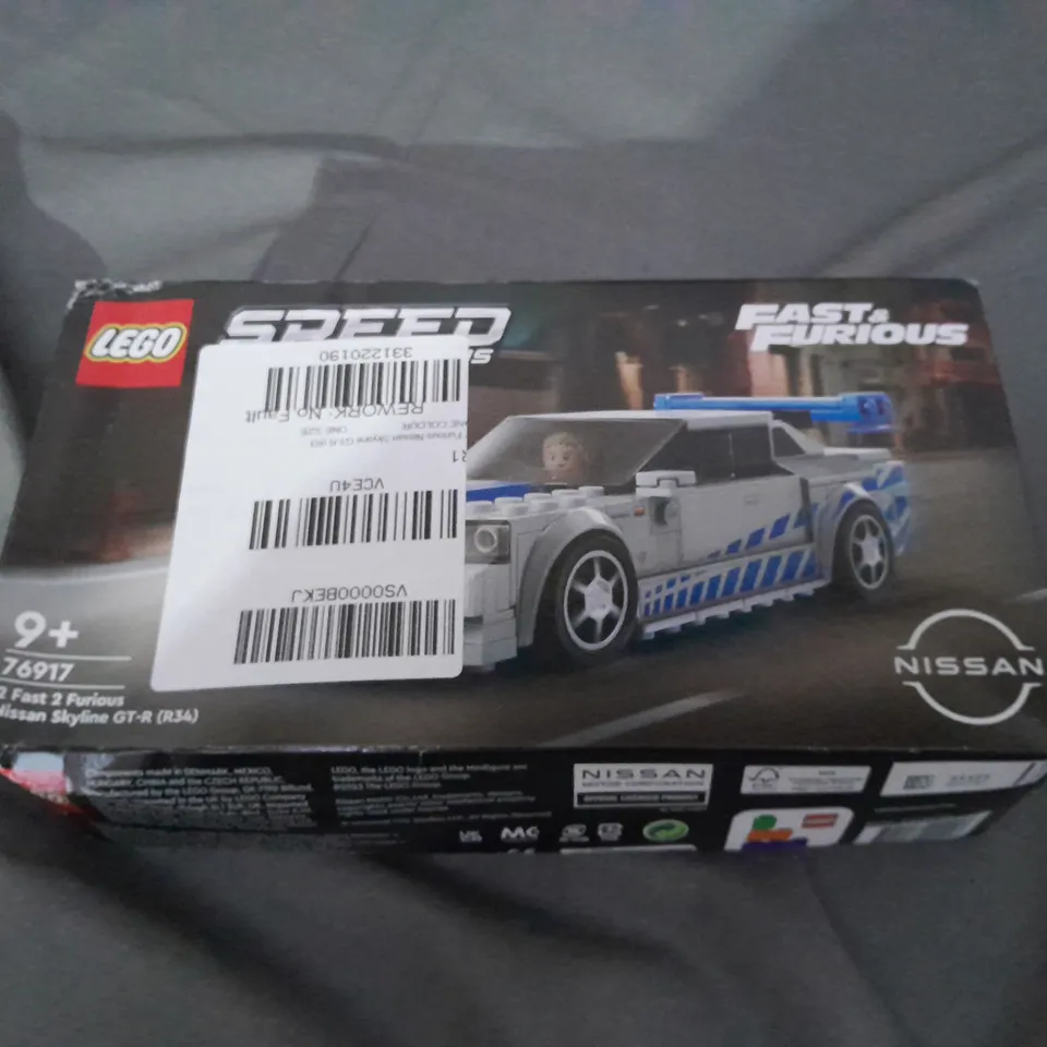 BOXED LEGO SPEED CHAMPION FAST AND FURIOUS - 2 FAST 2 FURIOUS NISSAN SKYLINE GT-R - 76917 RRP £20.5