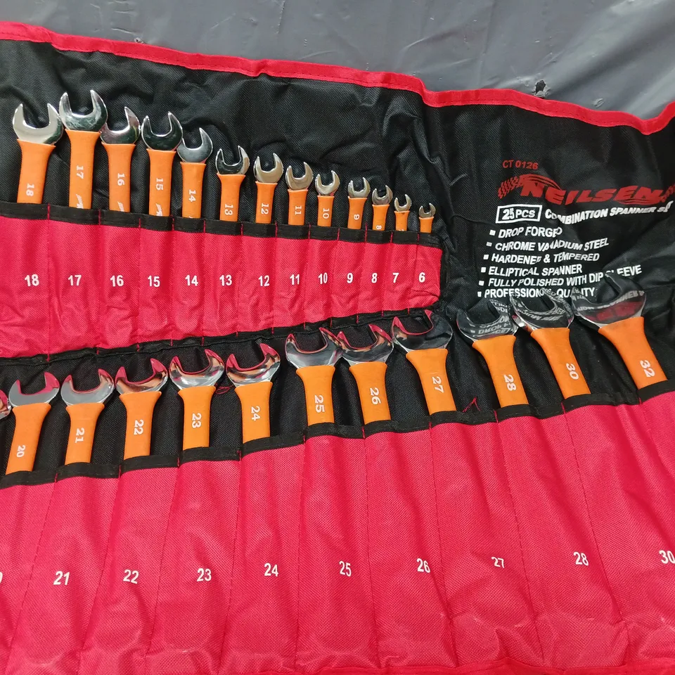 BOXED NEILSEN COMBINATION SPANNER SET (25 PCS) - COLLECTION ONLY