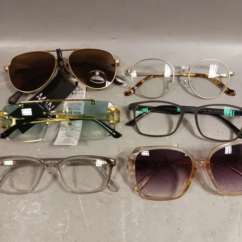 APPROXIMATELY 15 ASSORTED GLASSES/SUNGLASSES IN VARIOUS DESIGNS