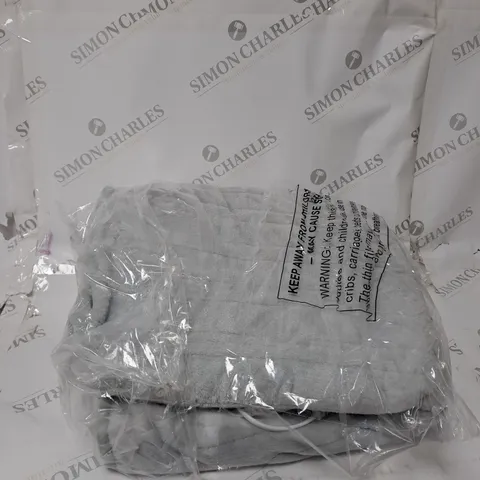 BOXED COZEE HOME VELVET SOFT HEATED BLANKET IN GREY