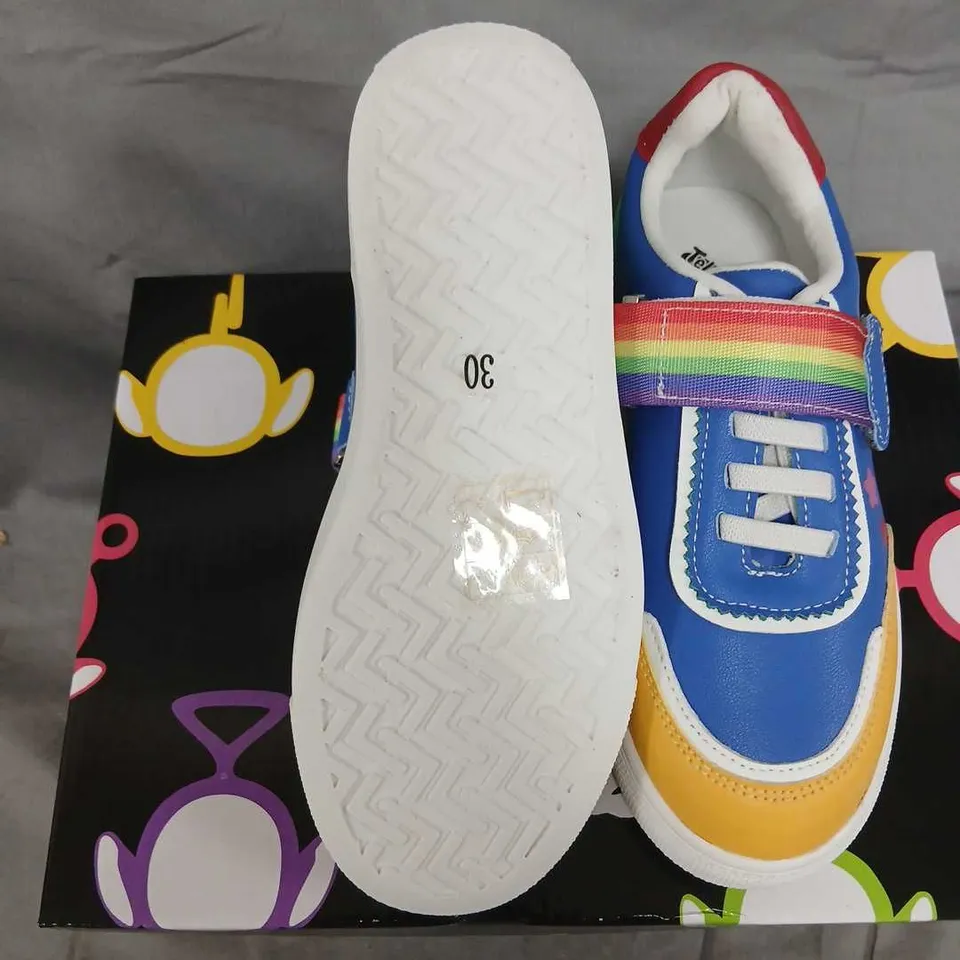 BRAND NEW BOXED KOI X TELETUBBIES TELETUBBYLAND KIDZ TRAINERS – MULTI (UK 11K)