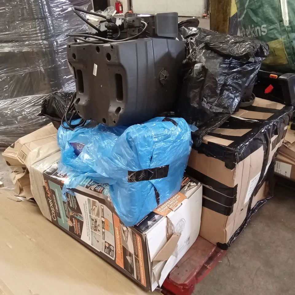 PALLET OF ASSORTED HOUSEHOLD GOODS AND PRODUCTS TO INCLUDE; VACUUM CLEANERS ETC