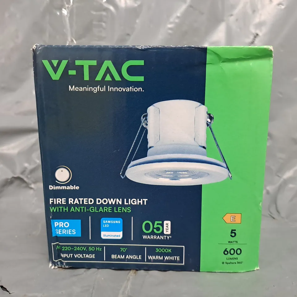 V-TAC FIRE RATED DOWN LIGHT WITH ANTI-GLARE LENS
