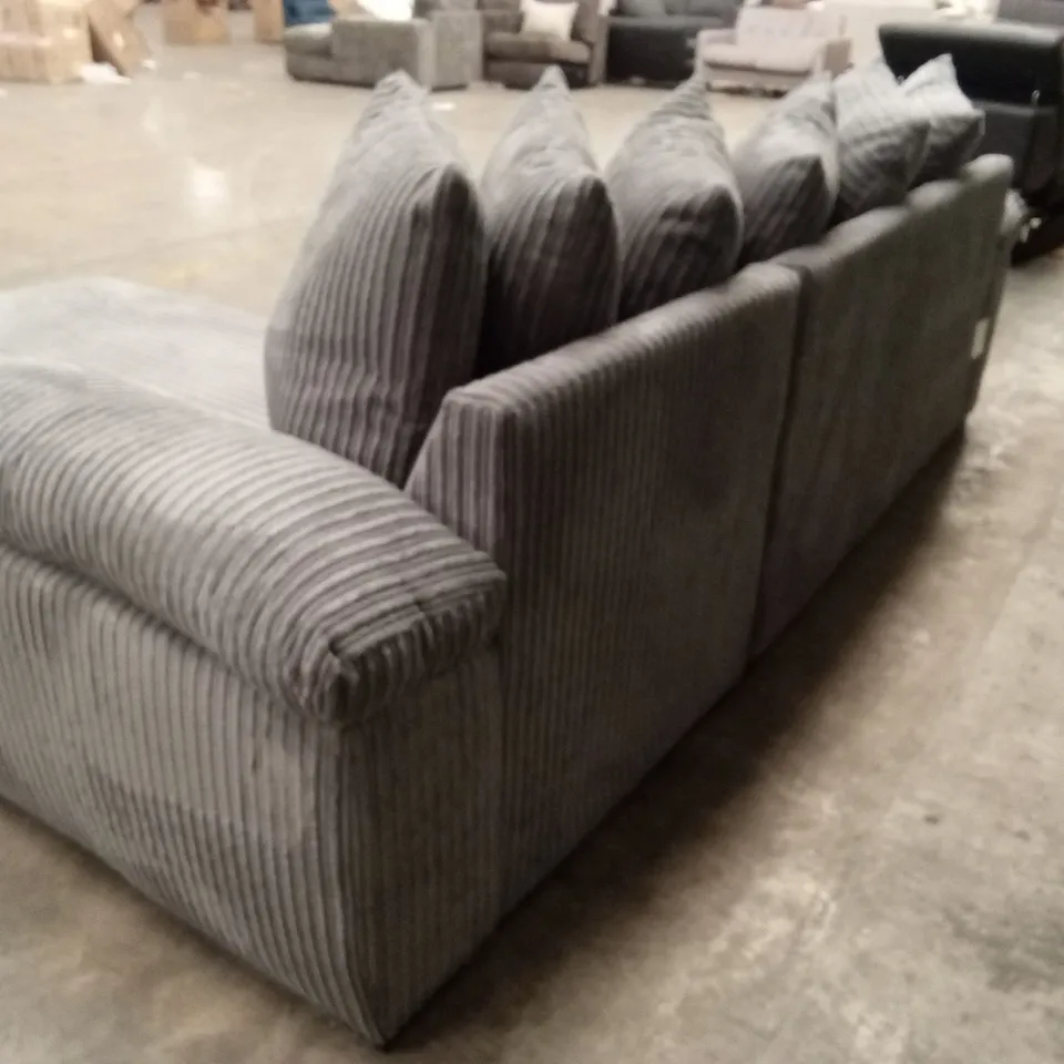 AMALFI 3 SEATER RIGHT HAND SCATTER BACK FABRIC CORNER CHAISE SOFA RRP £949