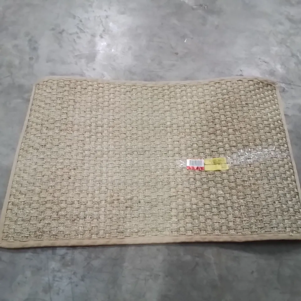 DELAPENA SOLID COLOUR BAMBOO SLATE AREA RUG 130X80CM