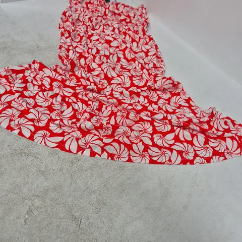 NEXT OUTLET WOMEN'S RED FLORAL PRINT GARMENT – UK SIZE 14