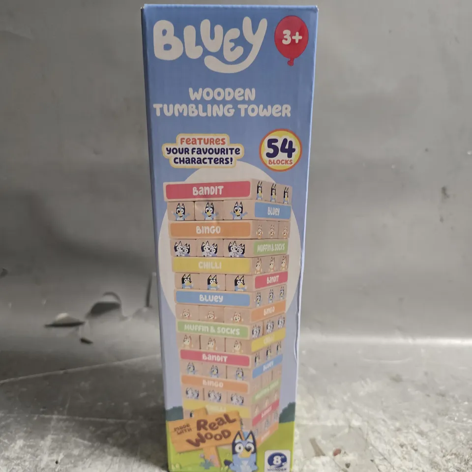 BLUEY WOODEN TUMBLING TOWER